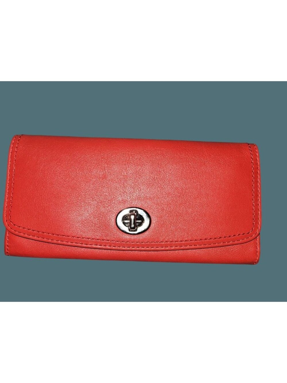 Coach Leather Turn Lock Wallet